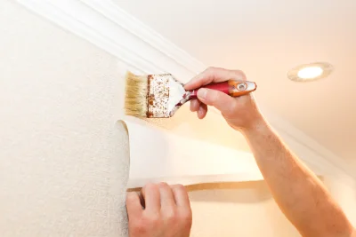 Pose de papier peint à Sainte-Blandine — revêtements muraux et toiles de verre